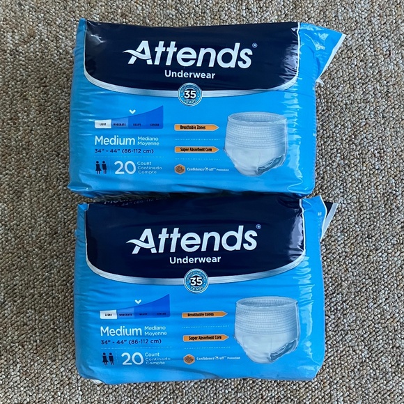 Attends Disposable Underwear Pull On with Tear Away Seams Medium, AP0720 NEW - Picture 8 of 8